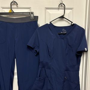 Navy blue Cherokee  infinity scrub set